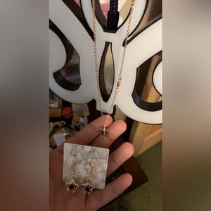 Star earrings and necklace